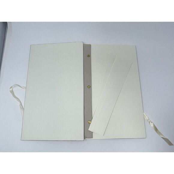 Pottery Barn Photo Picture Memory Book Album Linen Beige  Scrapbook 8.5x14.5” - Picture 6 of 11